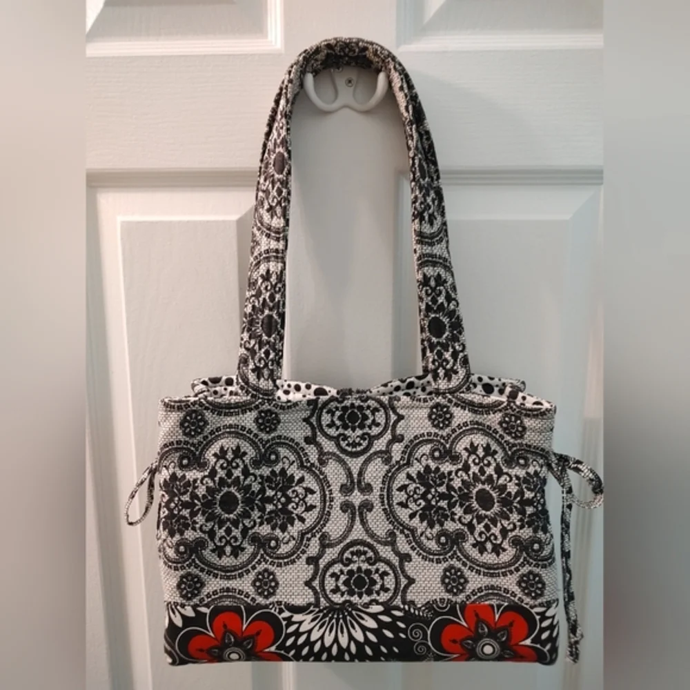 Handmade Black and White Carry-All Bag